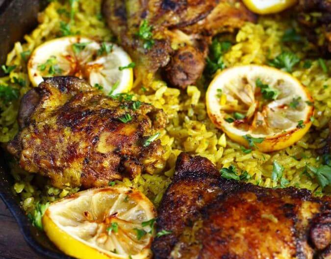 Middle Eastern Chicken and Turmeric Rice