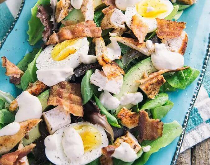 Keto Chicken and Bacon Loaded Salad
