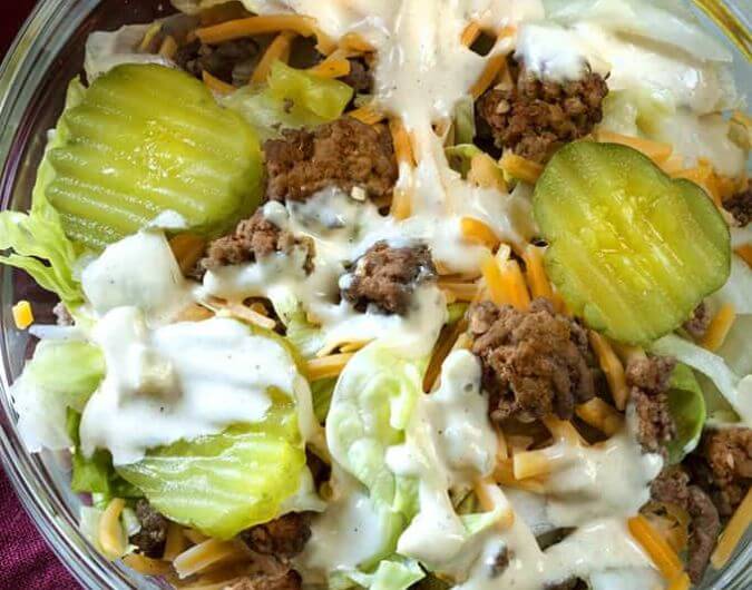 Keto Gluten-Free Big Mac Salad