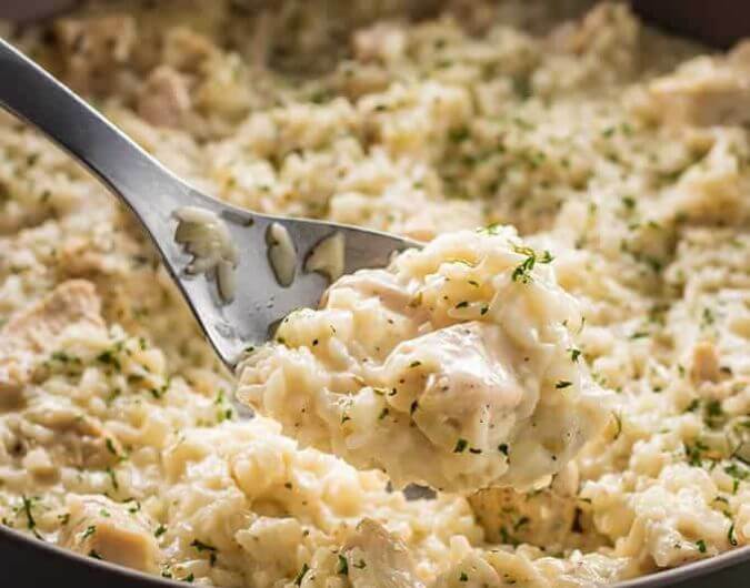Creamy Parmesan One Pot Chicken and Rice