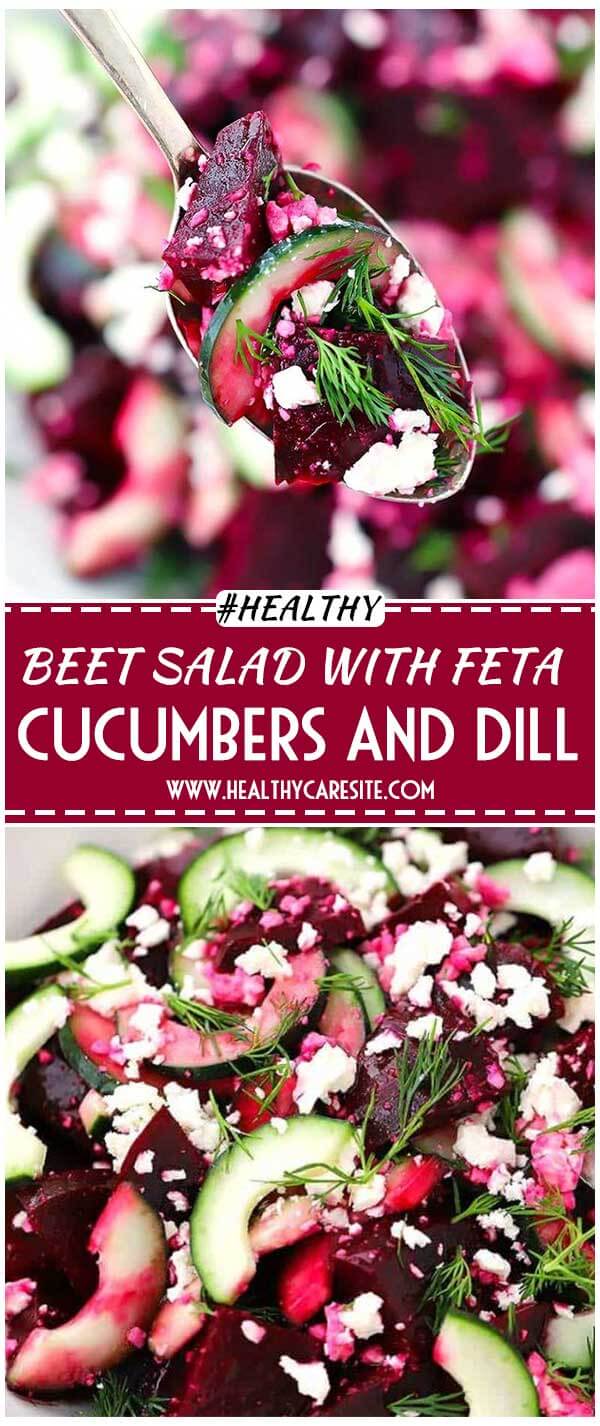 Beet Salad With Feta, Cucumbers, And Dill