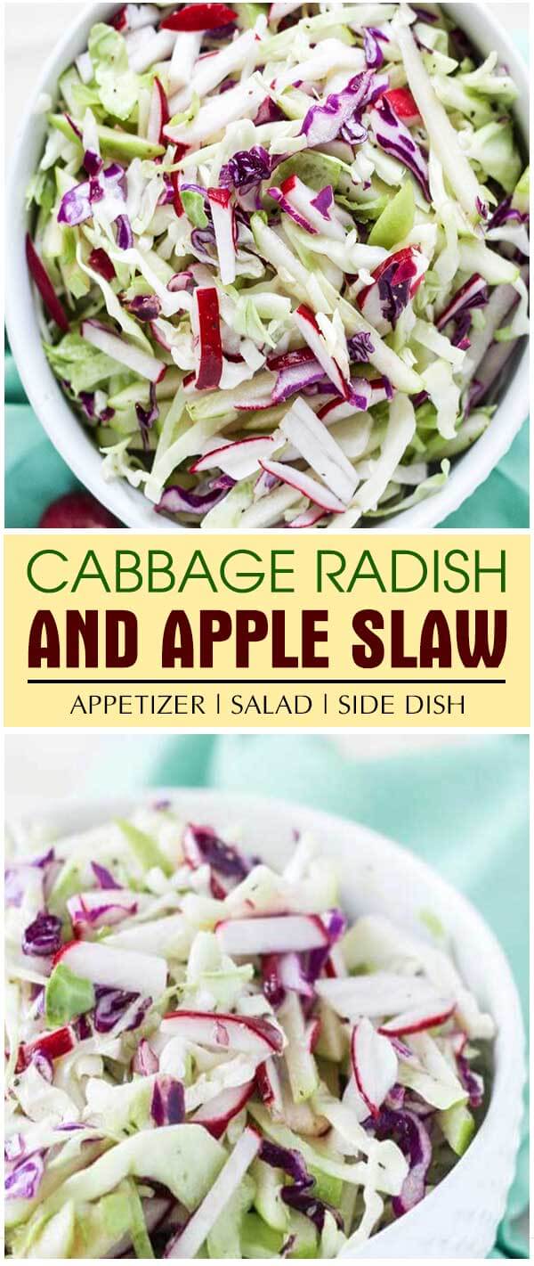Cabbage Radish And Apple Slaw