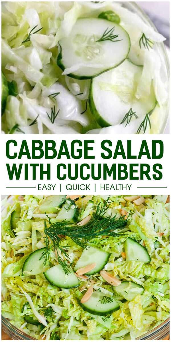 Cabbage Salad With Cucumbers