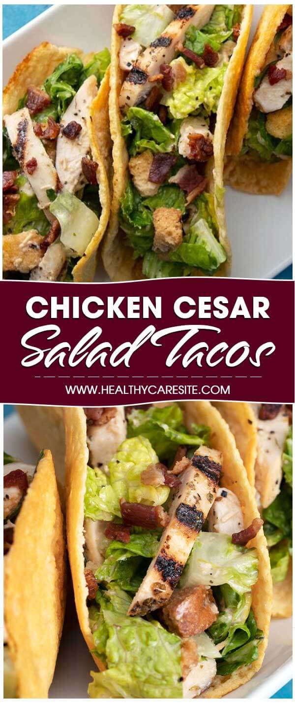 Chicken Cesar Salad Tacos