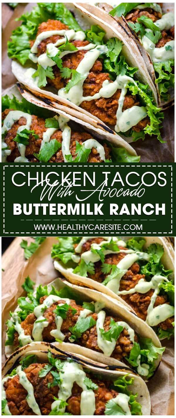 Chicken Tacos With Avocado Buttermilk Ranch