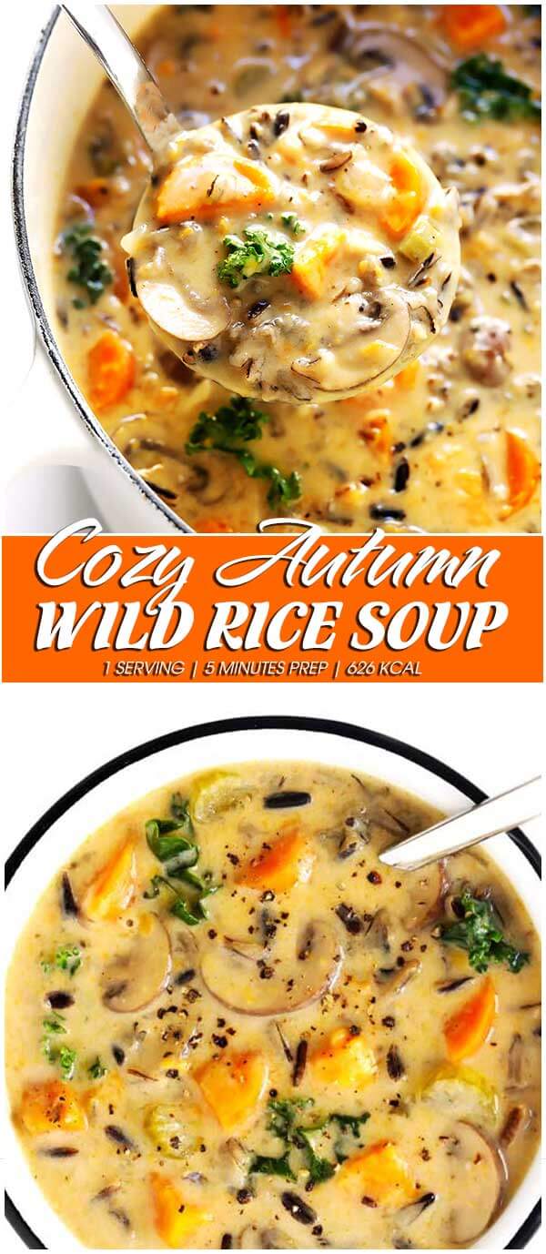 Cozy Autumn Wild Rice Soup
