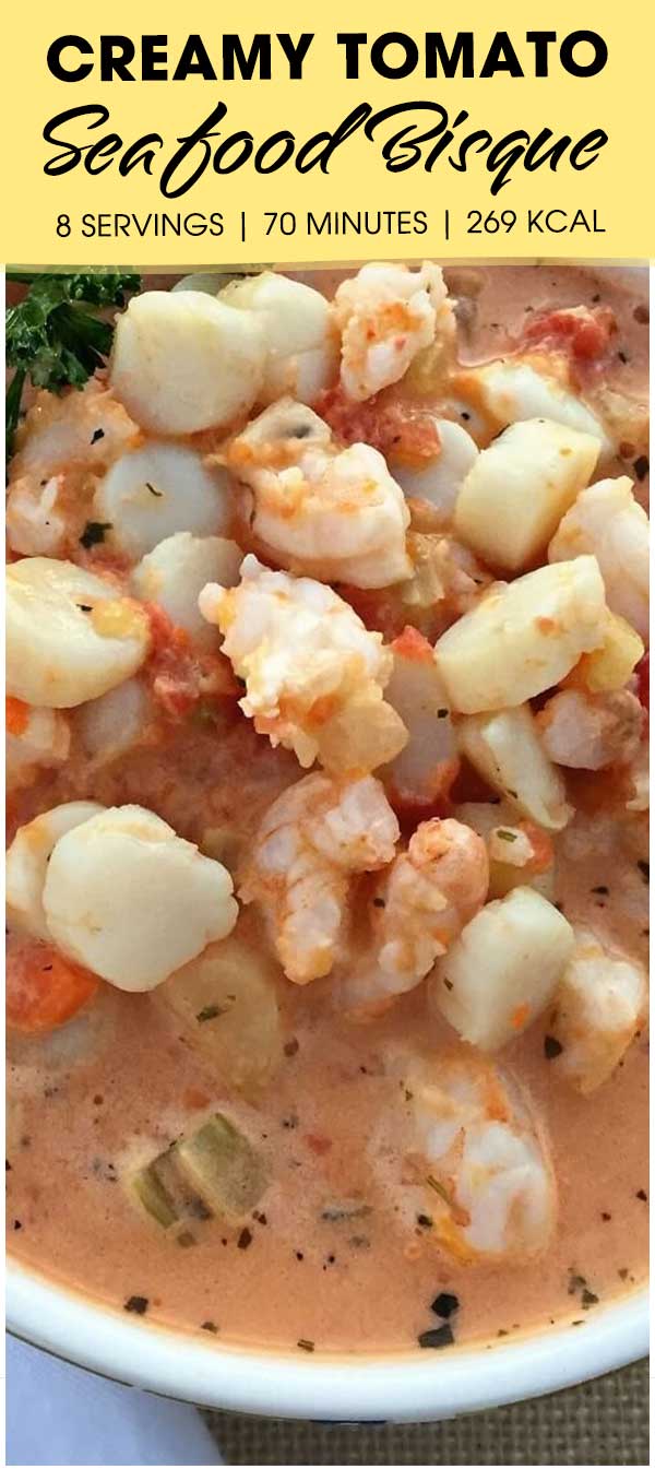 Creamy Tomato and Seafood Bisque