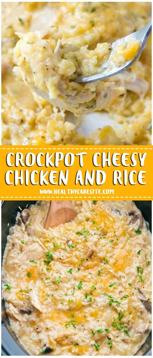 Crockpot Cheesy Chicken And Rice