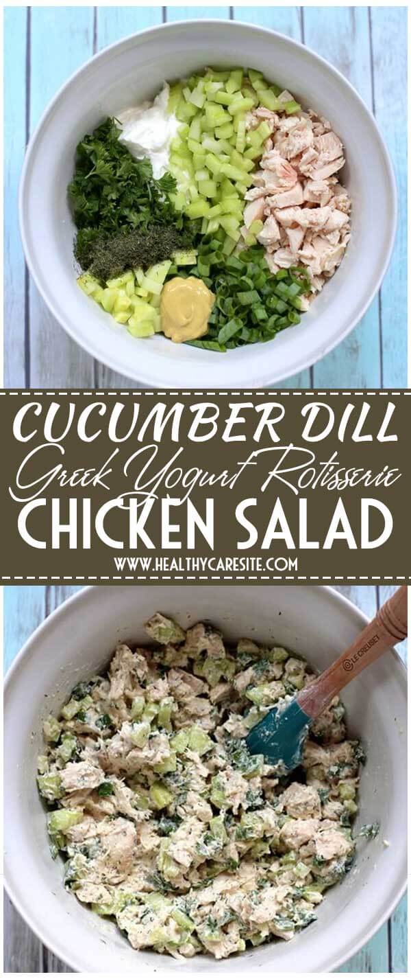 Cucumber Dill Greek Yogurt Rotisserie Chicken Salad
