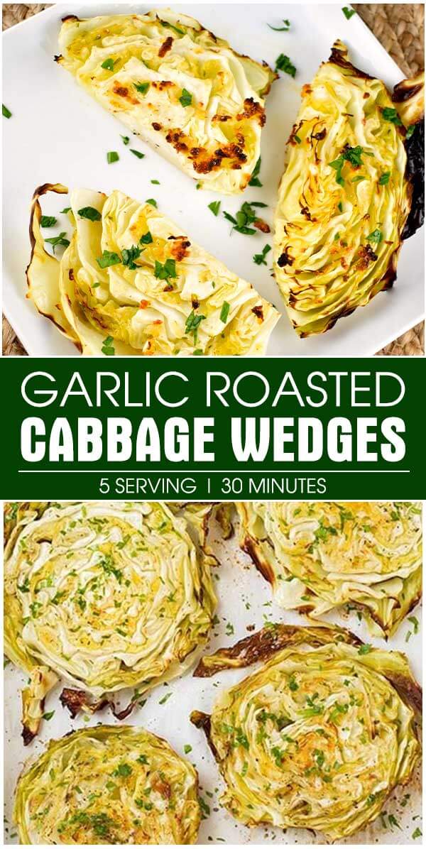 Garlic Roasted Cabbage Wedges
