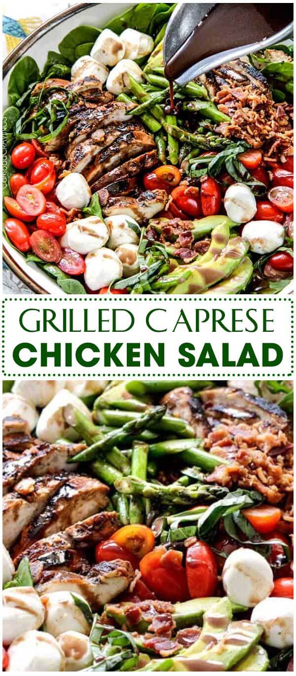 Grilled Caprese Chicken Salad