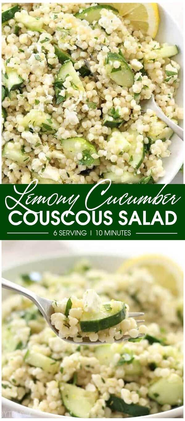 Lemony Cucumber Couscous Salad