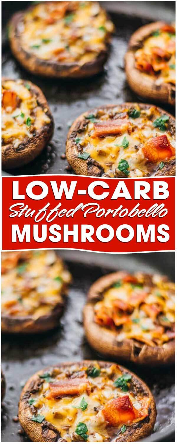 Low-carb Stuffed Portobello Mushrooms