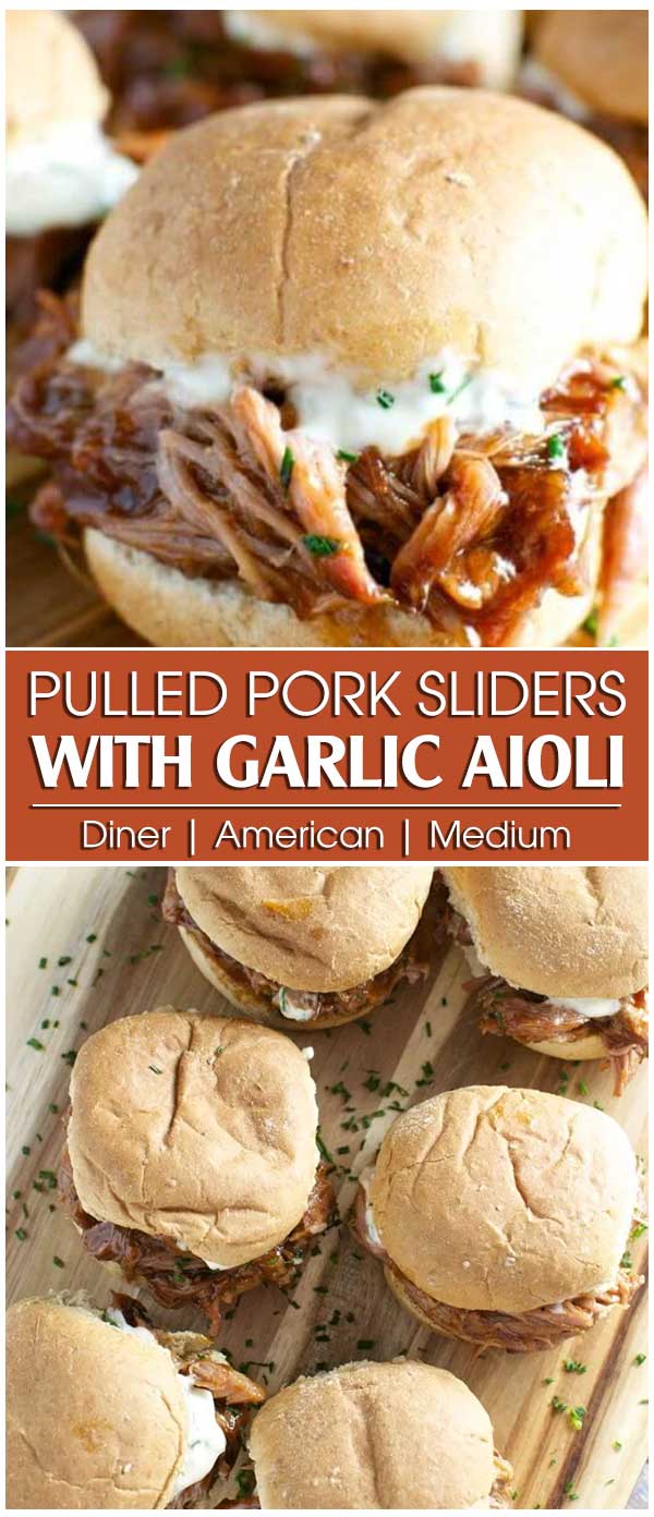 Pulled Pork Sliders with Garlic Aioli