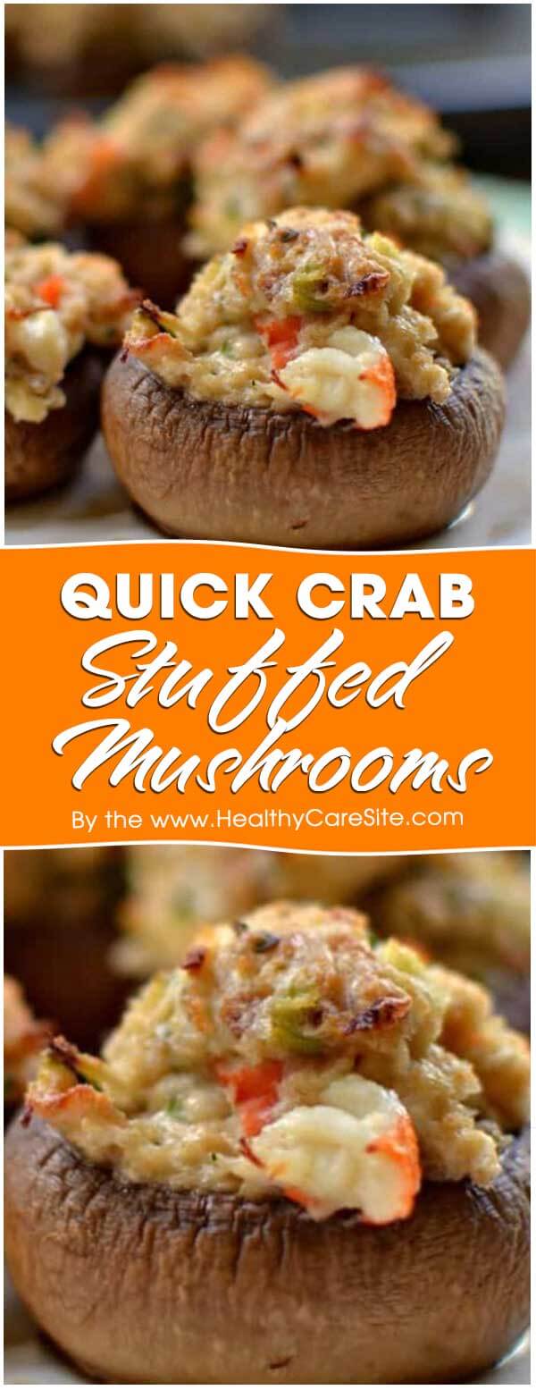Quick Crab Stuffed Mushrooms