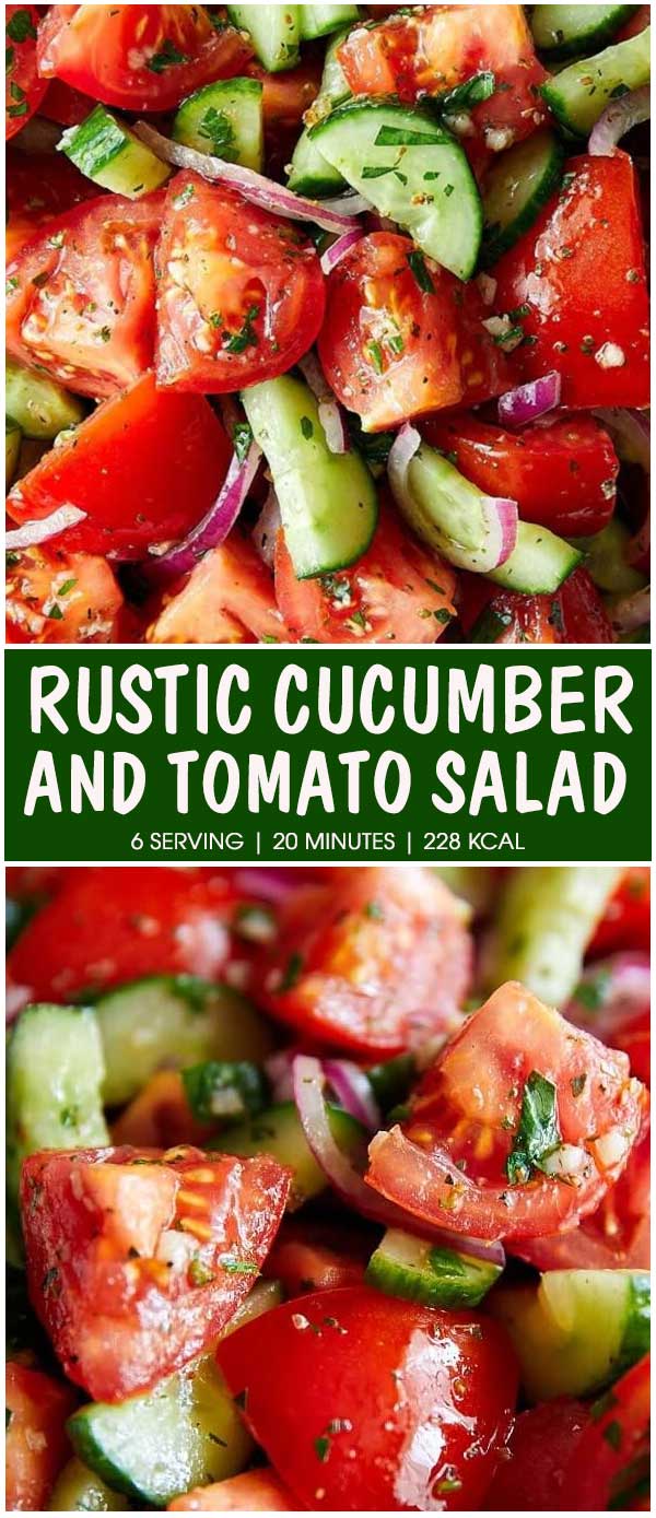 Rustic Cucumber And Tomato Salad