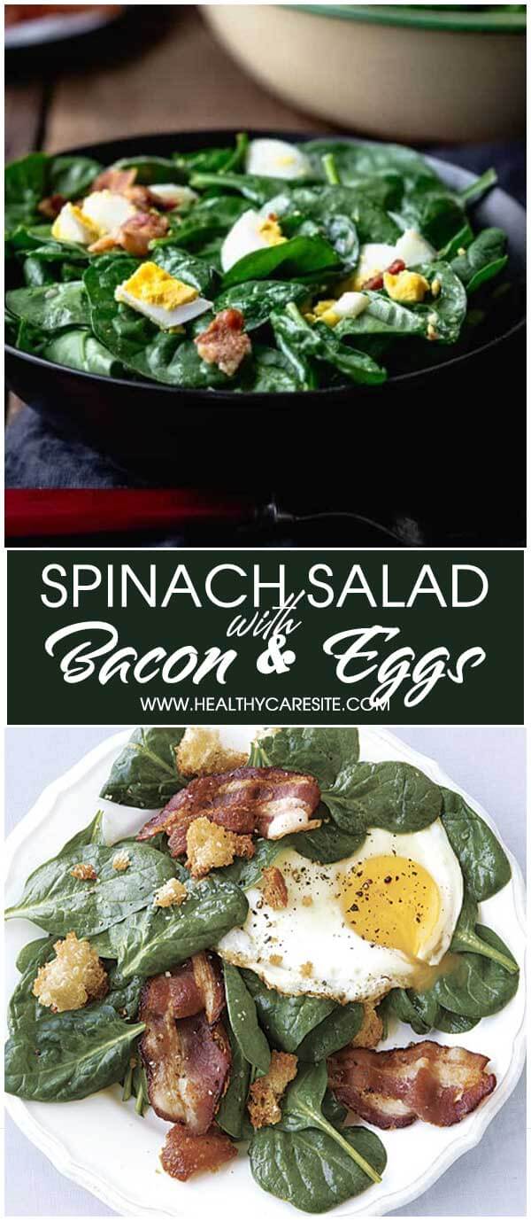 Spinach Salad with Bacon & Eggs