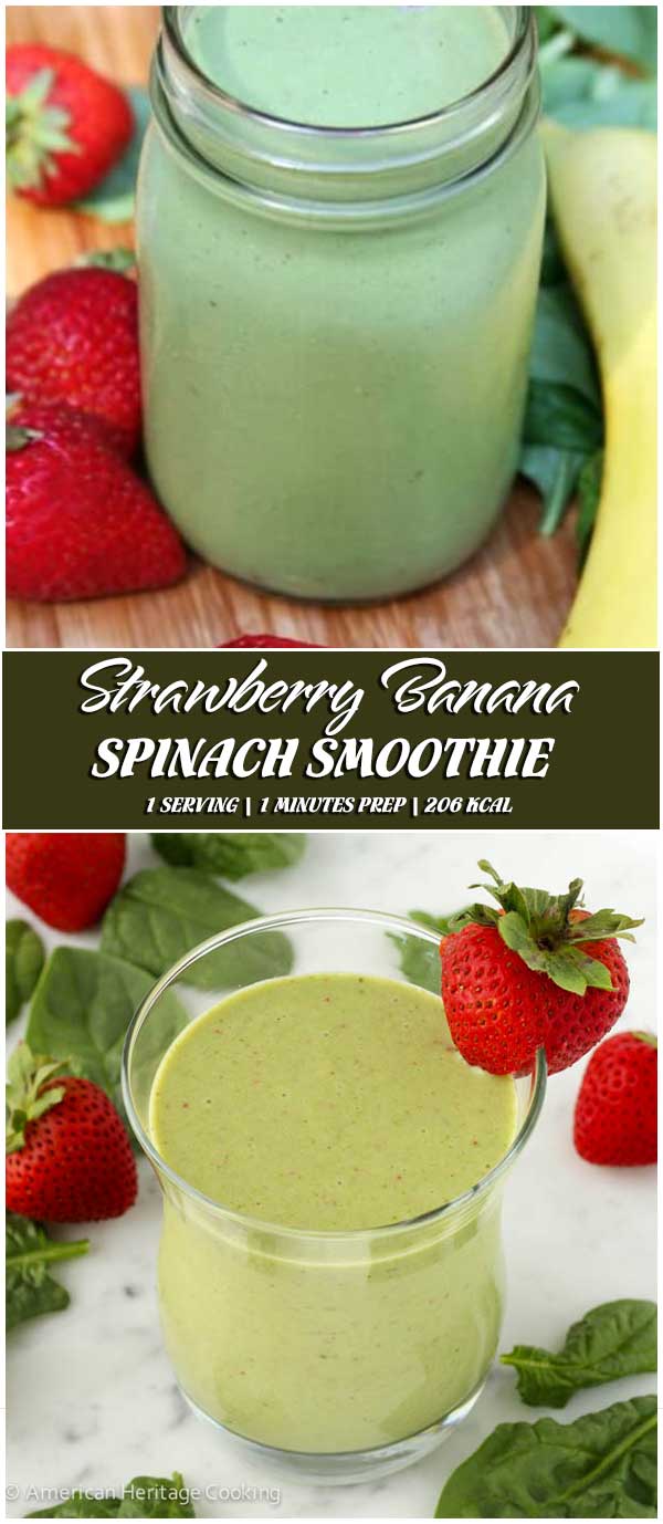 Strawberry Banana Spinach Smoothie