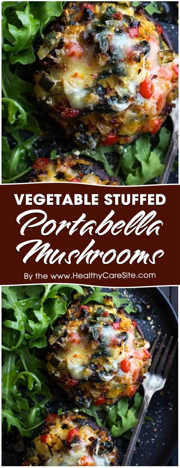 Vegetable Stuffed Portabella Mushrooms