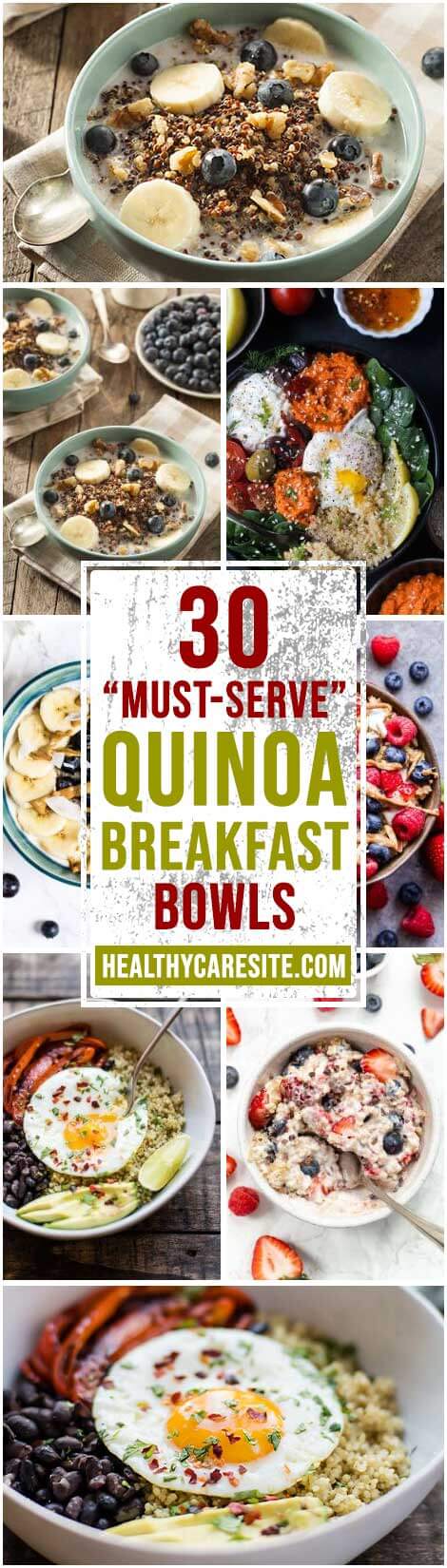 30 “Must-Serve” Quinoa Breakfast Bowls