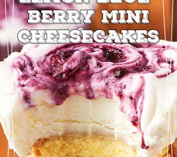 Lemon-Blueberry Mini Cheesecakes